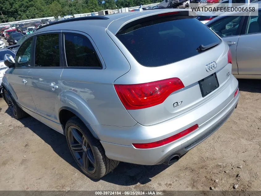 2014 Audi Q7 3.0T S Line Prestige VIN: WA1DGAFE6ED006658 Lot: 39724184