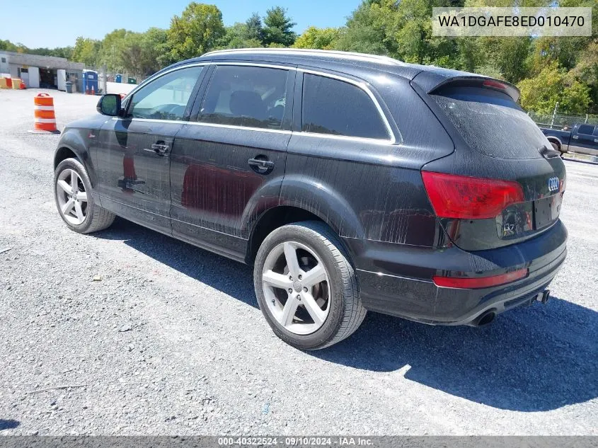 2014 Audi Q7 3.0T S Line Prestige VIN: WA1DGAFE8ED010470 Lot: 40322524