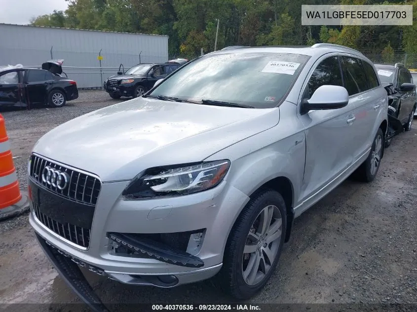 2014 Audi Q7 3.0T Premium VIN: WA1LGBFE5ED017703 Lot: 40370536