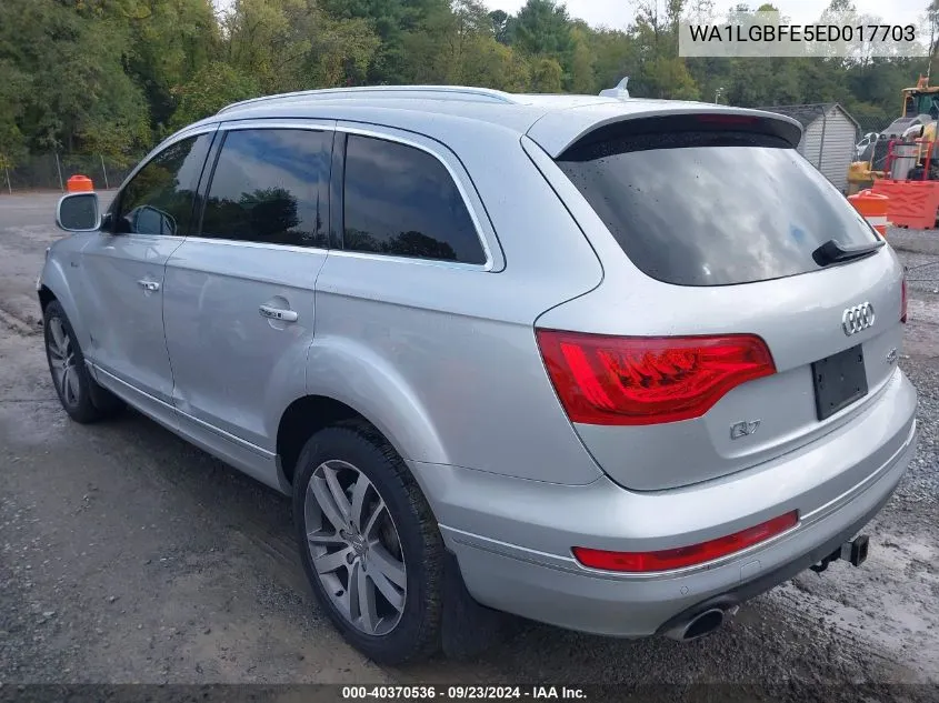 2014 Audi Q7 3.0T Premium VIN: WA1LGBFE5ED017703 Lot: 40370536