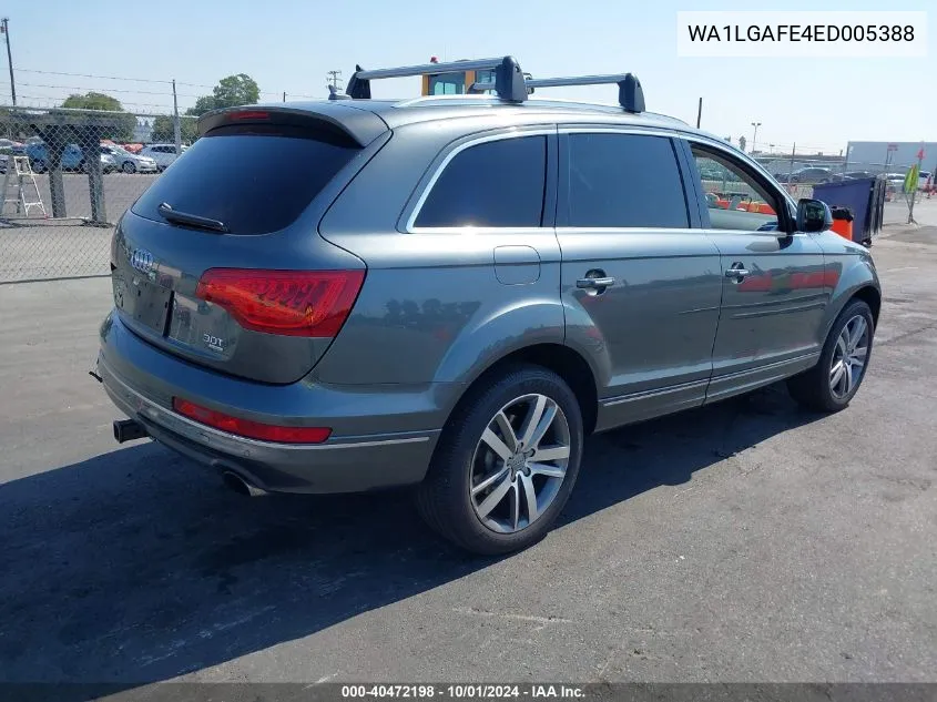 WA1LGAFE4ED005388 2014 Audi Q7 3.0T Premium