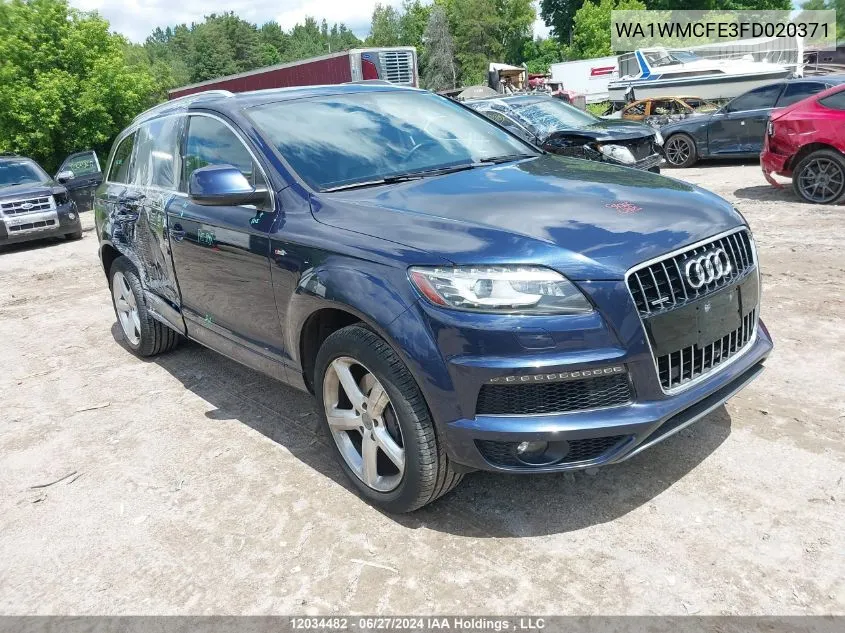 2015 Audi Q7 VIN: WA1WMCFE3FD020371 Lot: 12034482