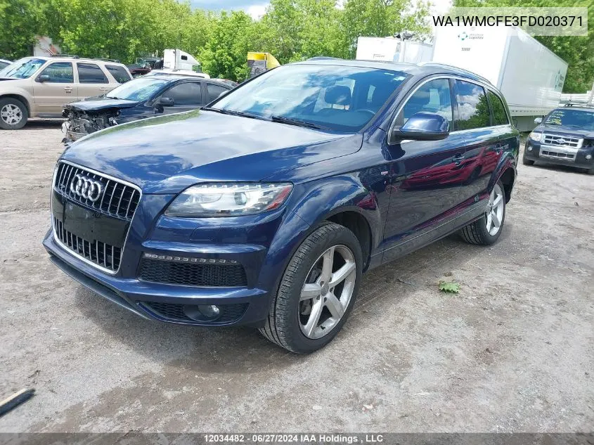 2015 Audi Q7 VIN: WA1WMCFE3FD020371 Lot: 12034482