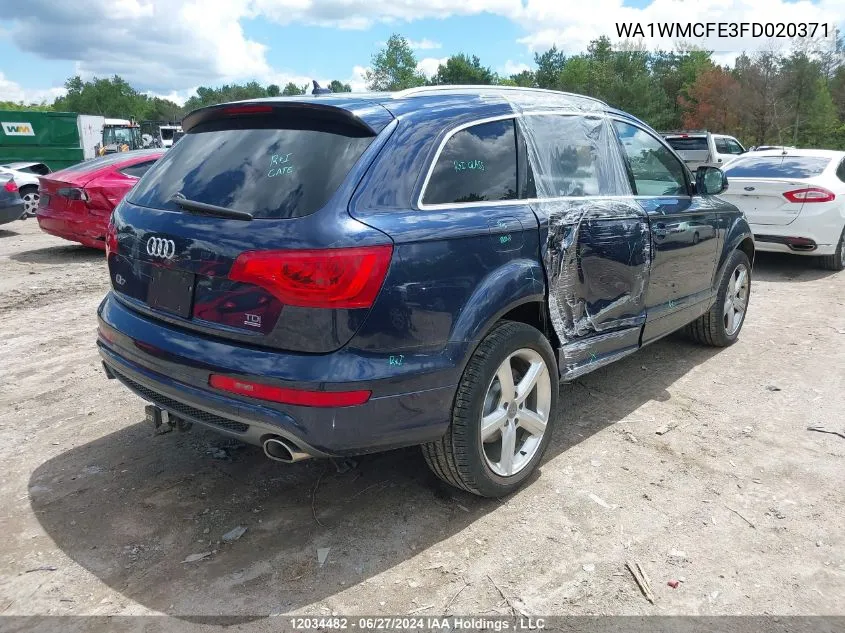 WA1WMCFE3FD020371 2015 Audi Q7