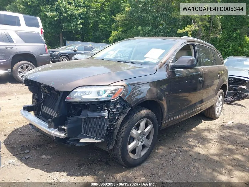 2015 Audi Q7 3.0T Premium VIN: WA1CGAFE4FD005344 Lot: 39692093