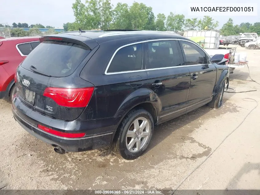 2015 Audi Q7 3.0T Premium VIN: WA1CGAFE2FD001051 Lot: 39696365