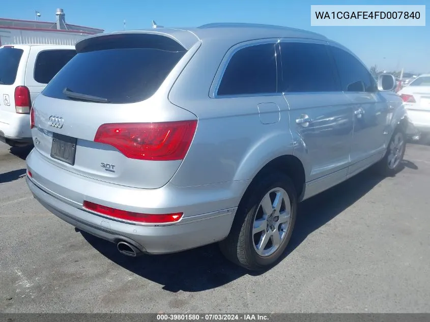 2015 Audi Q7 3.0T Premium VIN: WA1CGAFE4FD007840 Lot: 39801580