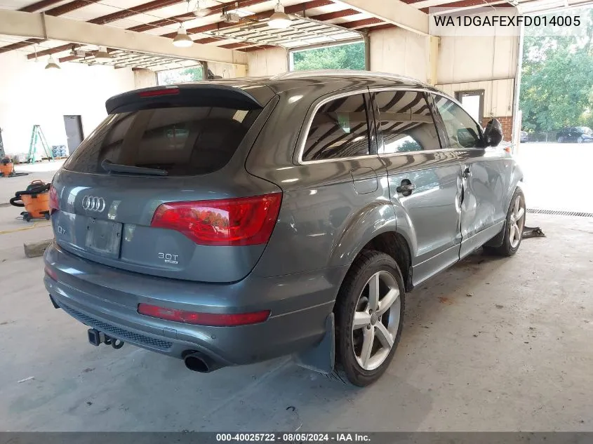 WA1DGAFEXFD014005 2015 Audi Q7 3.0T S Line Prestige