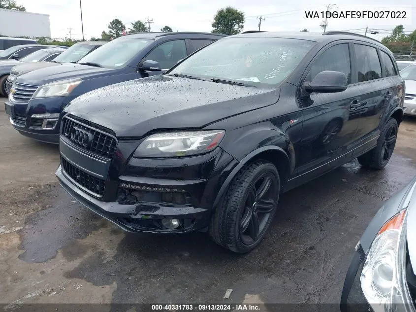 WA1DGAFE9FD027022 2015 Audi Q7 3.0T S Line Prestige