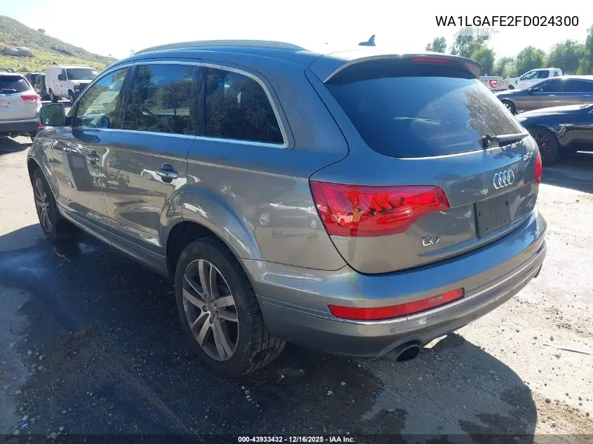 WA1LGAFE2FD024300 2015 Audi Q7 3.0T Premium
