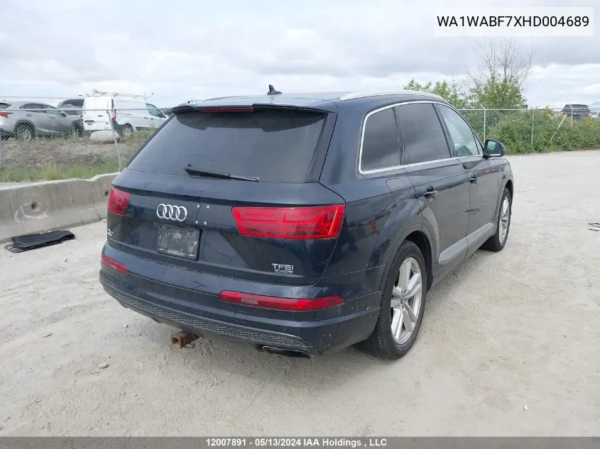 2017 Audi Q7 Technik S-Line VIN: WA1WABF7XHD004689 Lot: 12007891