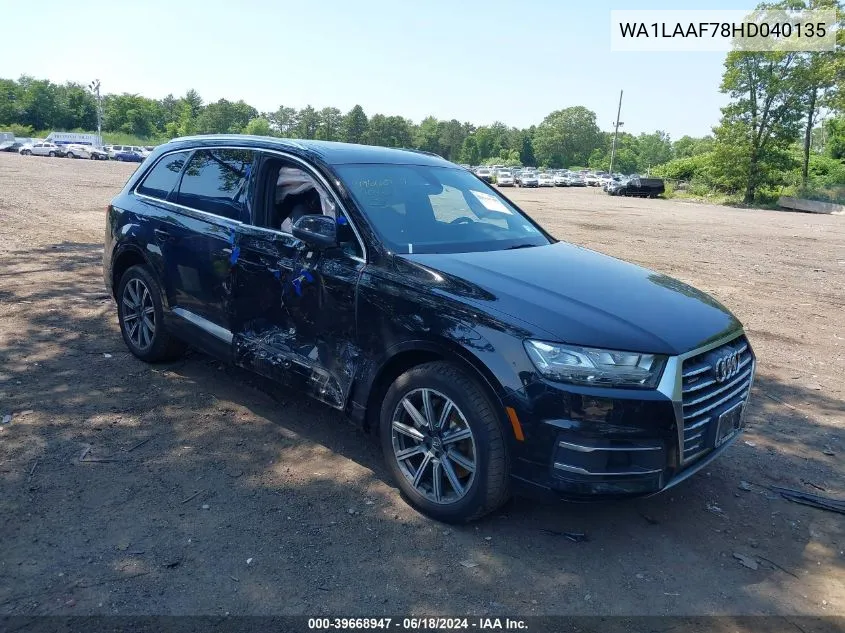 WA1LAAF78HD040135 2017 Audi Q7 3.0T Premium