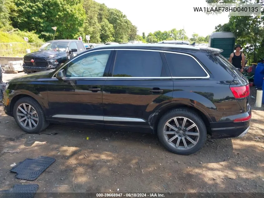 WA1LAAF78HD040135 2017 Audi Q7 3.0T Premium