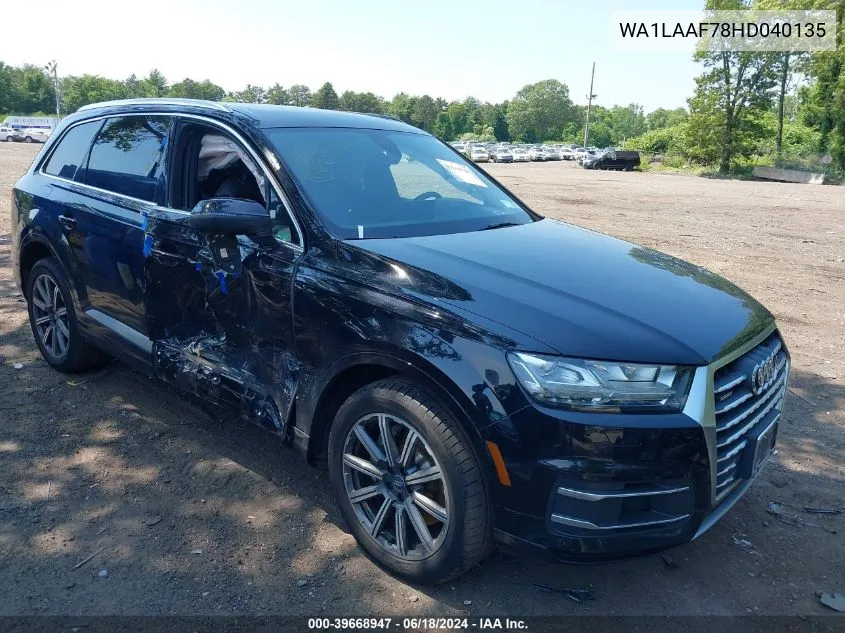 WA1LAAF78HD040135 2017 Audi Q7 3.0T Premium