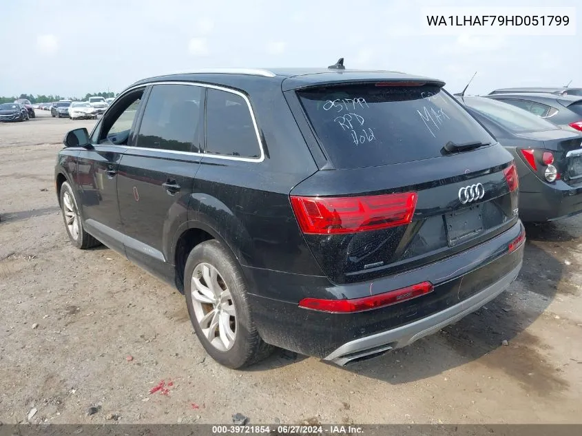 2017 Audi Q7 Premium Plus VIN: WA1LHAF79HD051799 Lot: 39721854