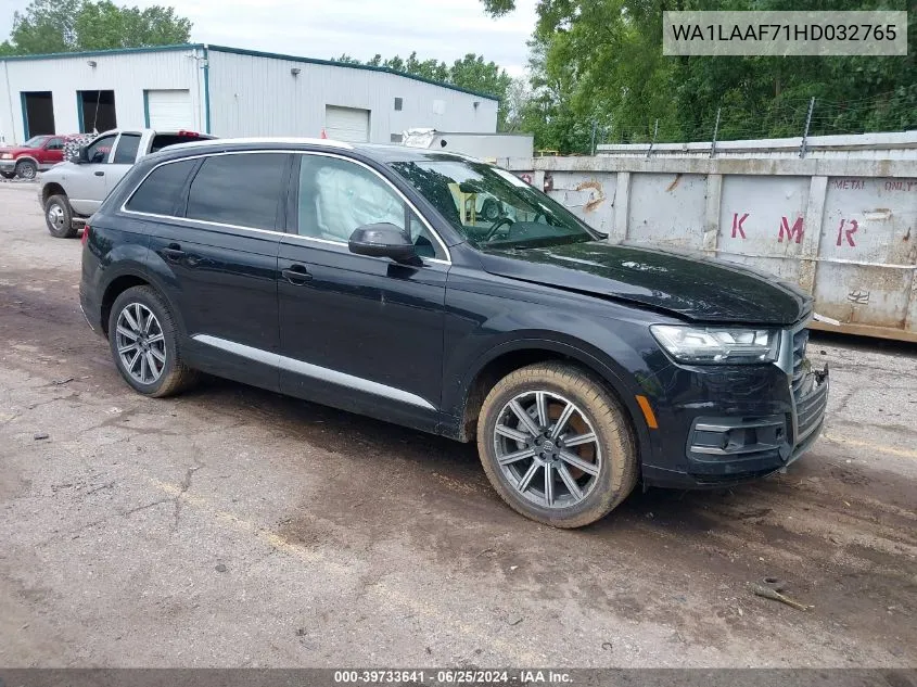 2017 Audi Q7 3.0T Premium VIN: WA1LAAF71HD032765 Lot: 39733641