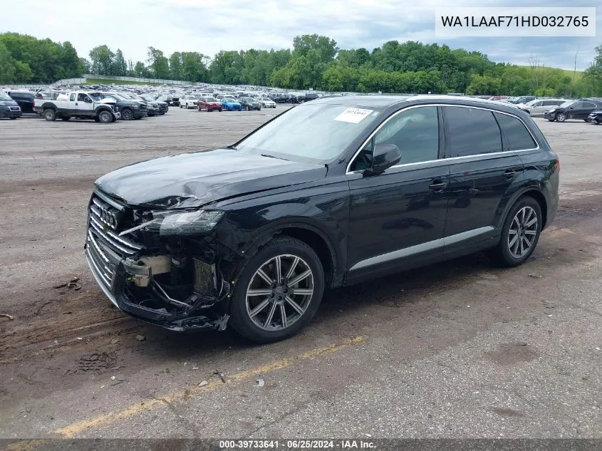 2017 Audi Q7 3.0T Premium VIN: WA1LAAF71HD032765 Lot: 39733641