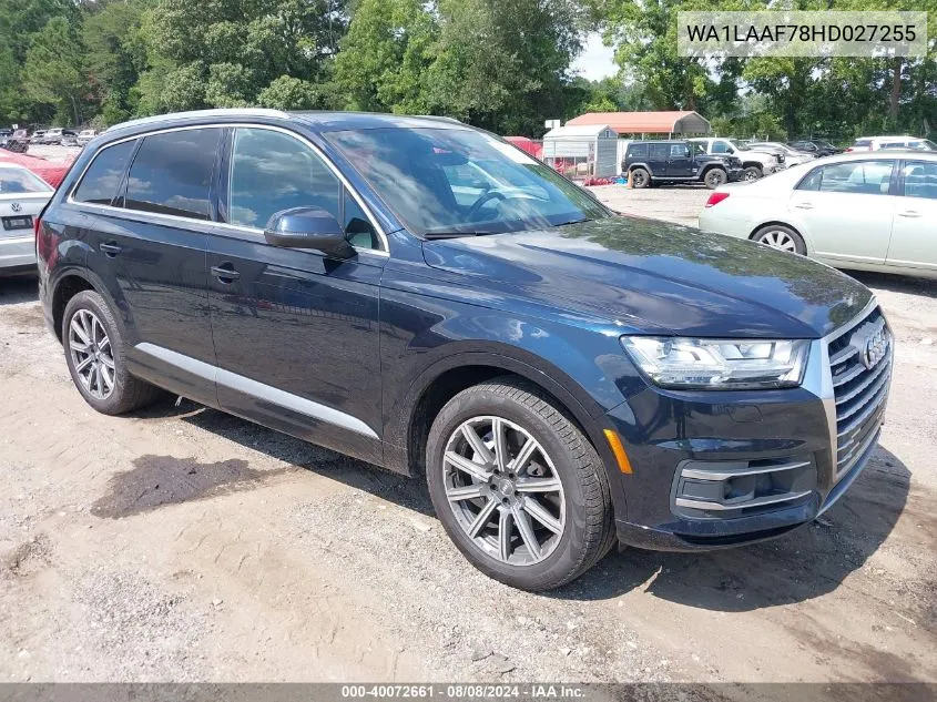 WA1LAAF78HD027255 2017 Audi Q7 3.0T Premium