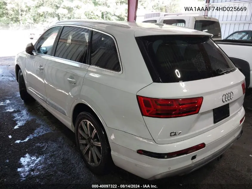 WA1AAAF74HD025669 2017 Audi Q7 3.0T Premium