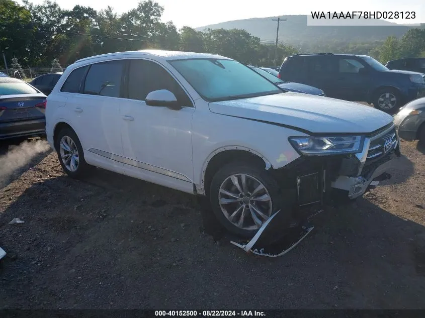 WA1AAAF78HD028123 2017 Audi Q7 3.0T Premium