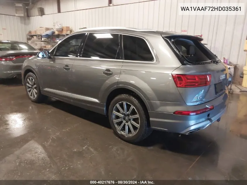 WA1VAAF72HD035361 2017 Audi Q7 3.0T Premium