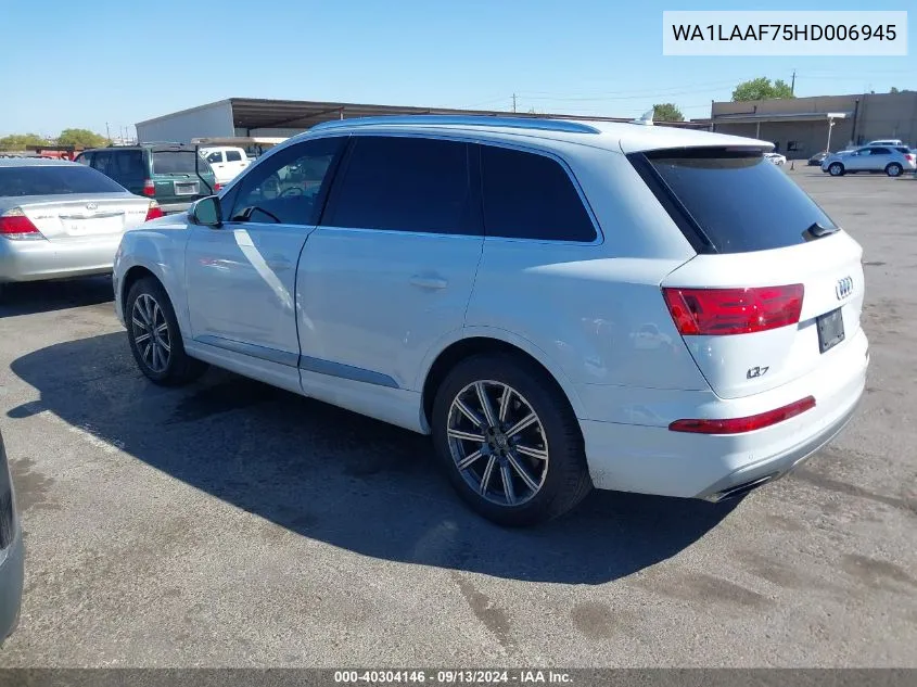 WA1LAAF75HD006945 2017 Audi Q7 3.0T Premium