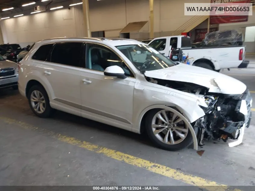 WA1AAAF74HD006653 2017 Audi Q7 Premium