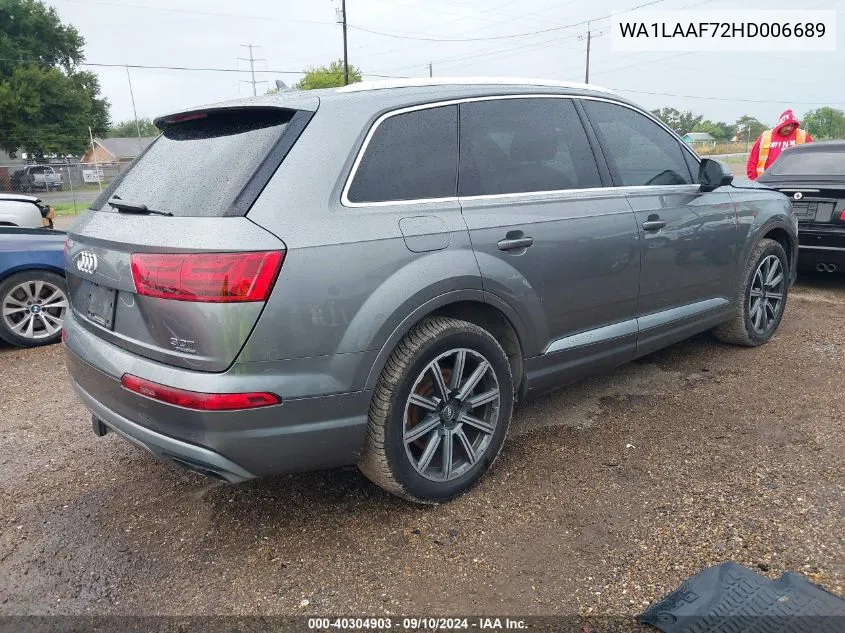 WA1LAAF72HD006689 2017 Audi Q7 Premium Plus