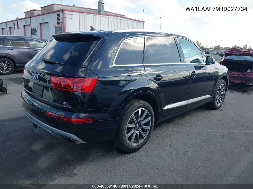 2017 Audi Q7 3.0T Premium VIN: WA1LAAF79HD027734 Lot: 40359146