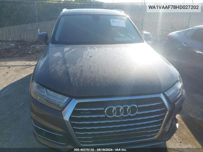 2017 Audi Q7 3.0T Premium VIN: WA1VAAF78HD027202 Lot: 40376130