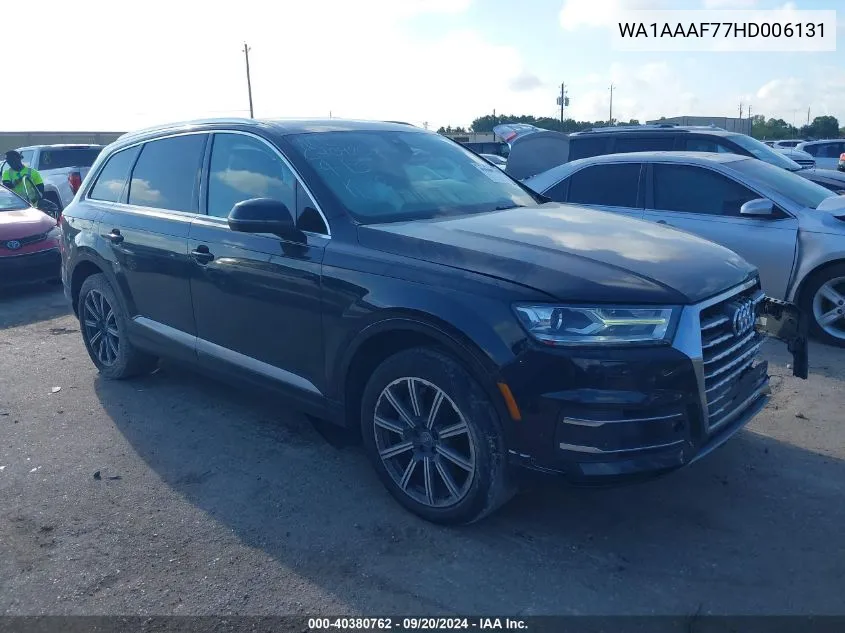 2017 Audi Q7 3.0T Premium VIN: WA1AAAF77HD006131 Lot: 40380762