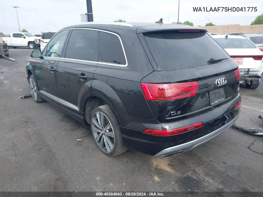 2017 Audi Q7 3.0T Premium VIN: WA1LAAF75HD041775 Lot: 40384843