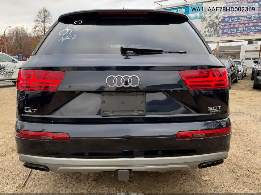 WA1LAAF78HD002369 2017 Audi Q7 3.0T Premium
