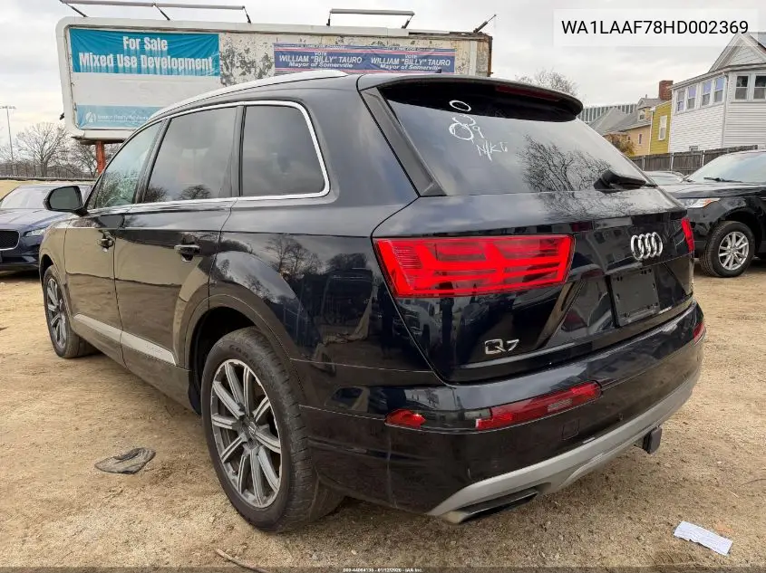 WA1LAAF78HD002369 2017 Audi Q7 3.0T Premium