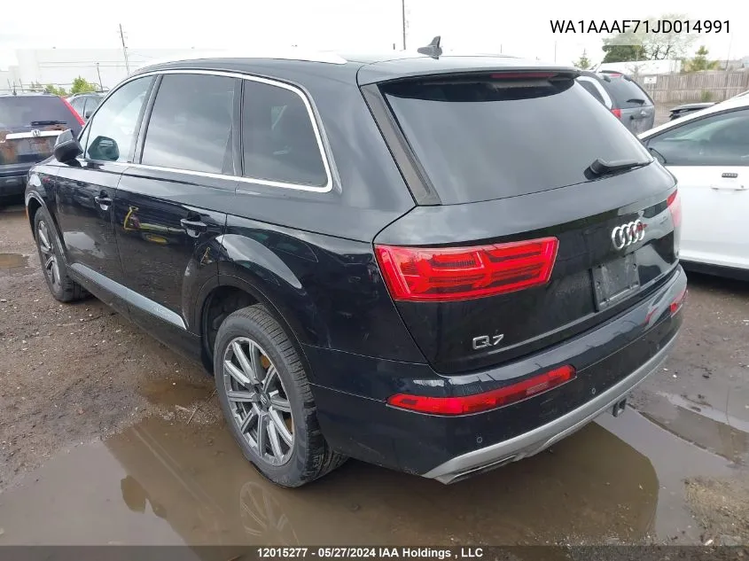 2018 Audi Q7 Premium VIN: WA1AAAF71JD014991 Lot: 12015277