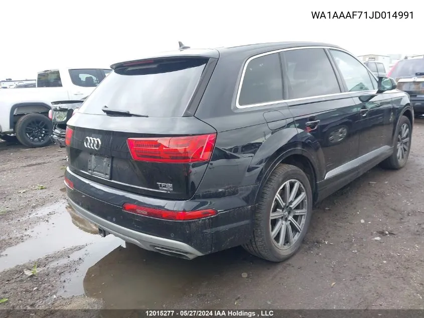 2018 Audi Q7 Premium VIN: WA1AAAF71JD014991 Lot: 12015277