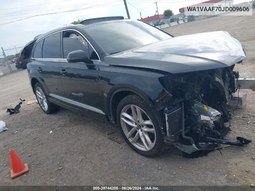 2018 Audi Q7 3.0T Premium VIN: WA1VAAF70JD009606 Lot: 39744205