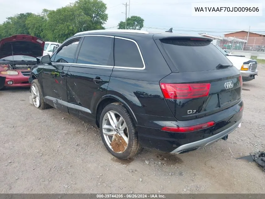 2018 Audi Q7 3.0T Premium VIN: WA1VAAF70JD009606 Lot: 39744205