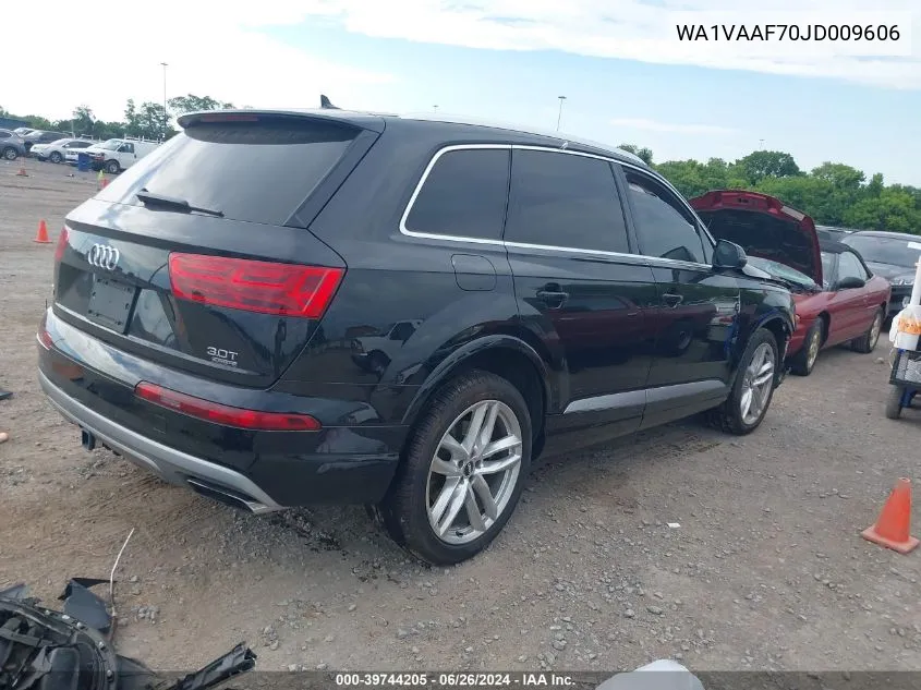 2018 Audi Q7 3.0T Premium VIN: WA1VAAF70JD009606 Lot: 39744205