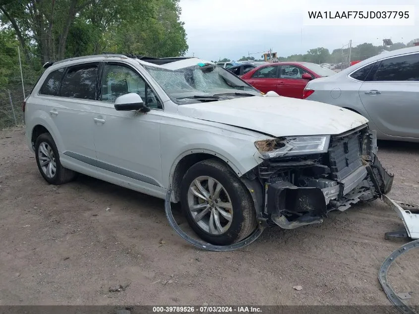 2018 Audi Q7 3.0T Premium VIN: WA1LAAF75JD037795 Lot: 39789526