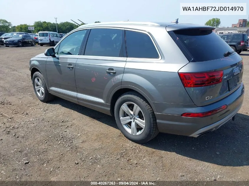 2018 Audi Q7 2.0T Premium VIN: WA1AHBF72JD014970 Lot: 40267263