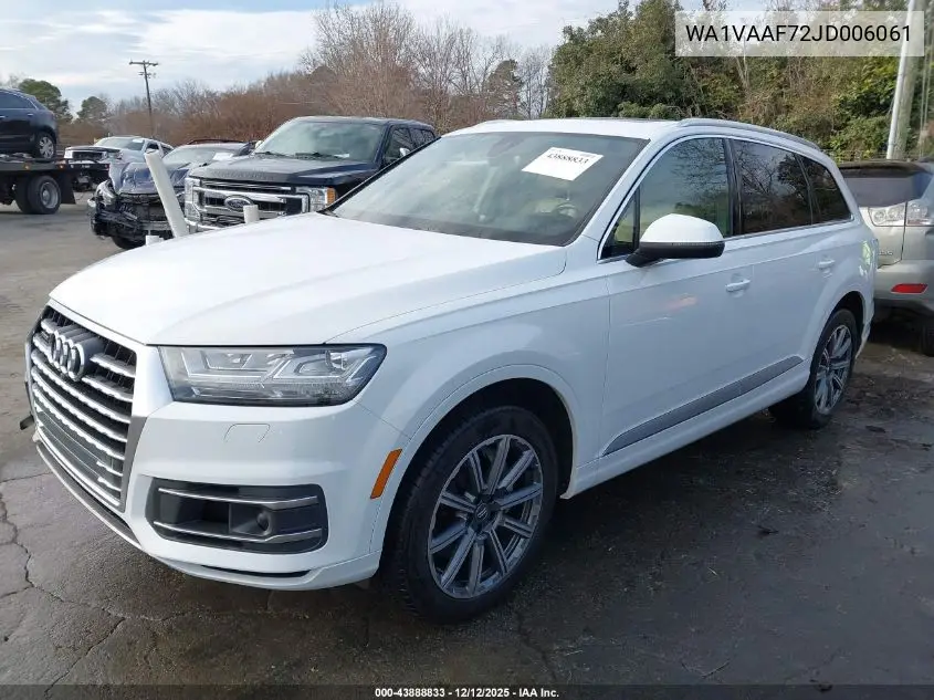 WA1VAAF72JD006061 2018 Audi Q7 3.0T Premium