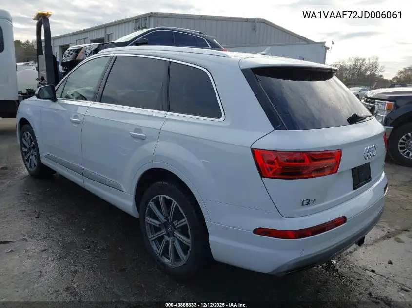 WA1VAAF72JD006061 2018 Audi Q7 3.0T Premium