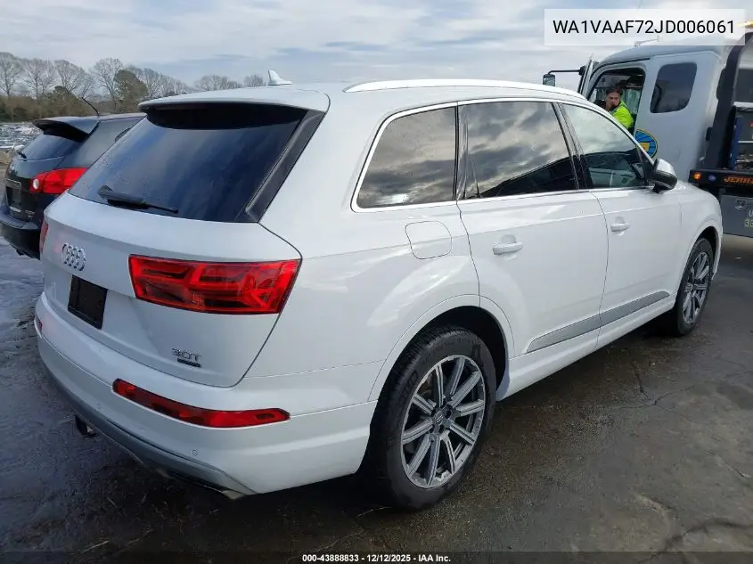 WA1VAAF72JD006061 2018 Audi Q7 3.0T Premium