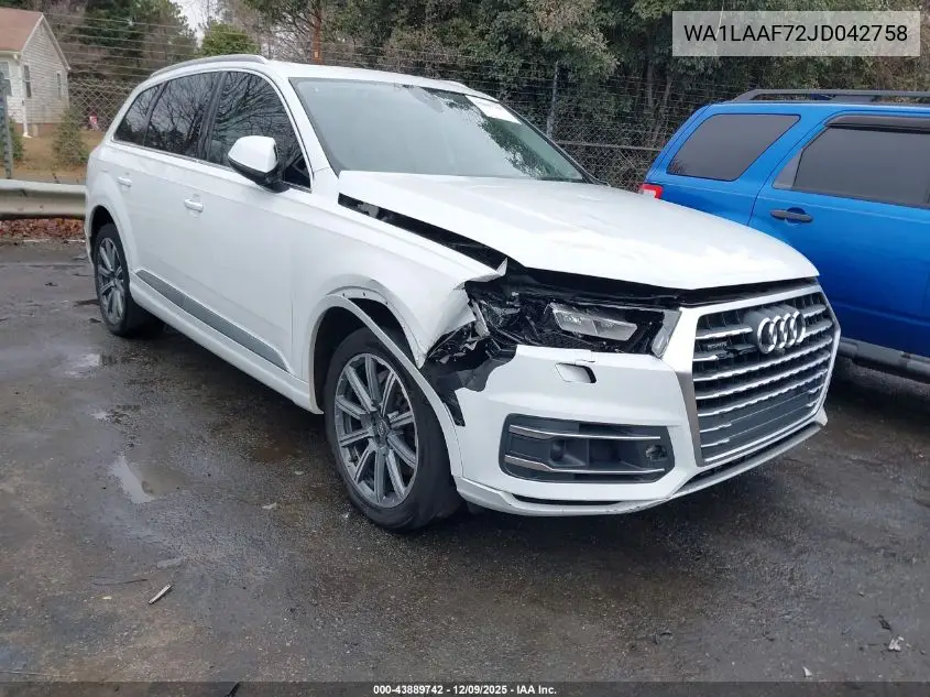 WA1LAAF72JD042758 2018 Audi Q7 3.0T Premium