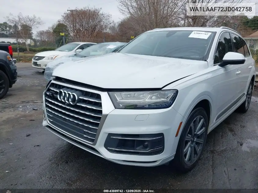 WA1LAAF72JD042758 2018 Audi Q7 3.0T Premium