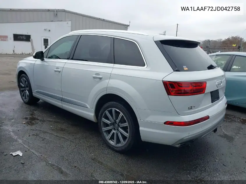 WA1LAAF72JD042758 2018 Audi Q7 3.0T Premium