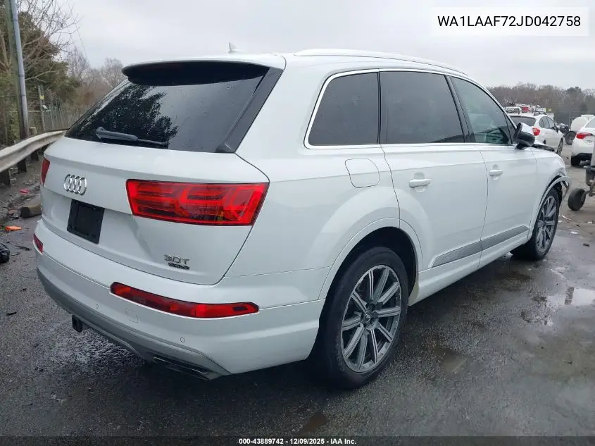 WA1LAAF72JD042758 2018 Audi Q7 3.0T Premium