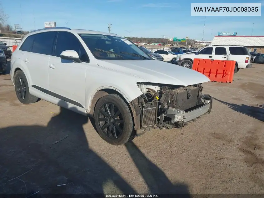 WA1VAAF70JD008035 2018 Audi Q7 3.0T Premium