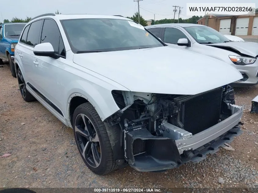 2019 Audi Q7 Prestige VIN: WA1VAAF77KD028266 Lot: 39713519